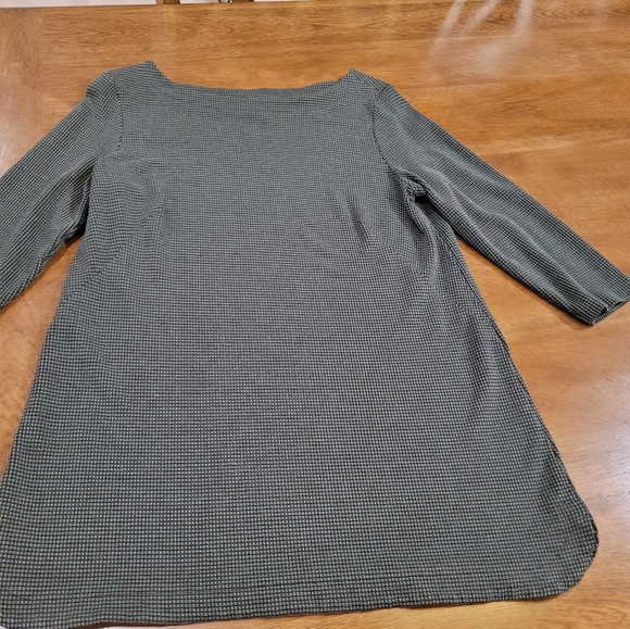J Jill Ponte size Med Petite short dress tunic knit shift. Gray green and black - Picture 1 of 10